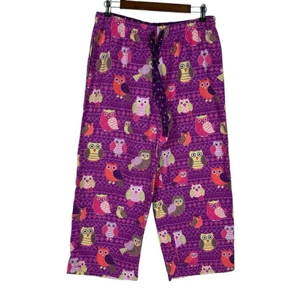 Vintage Nick and Nora Sleepwear Medium Owl Pajama Pants Short